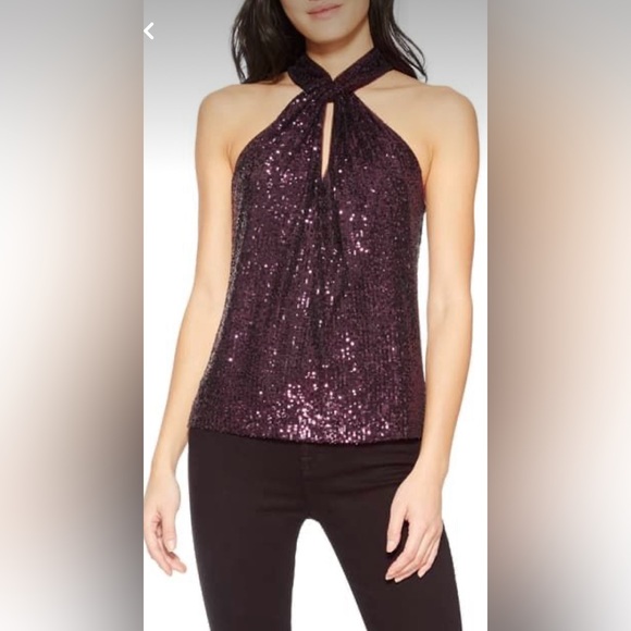 Parker Tops - Parker Bordeaux sequin sleeveless top. NWT. Size XS.